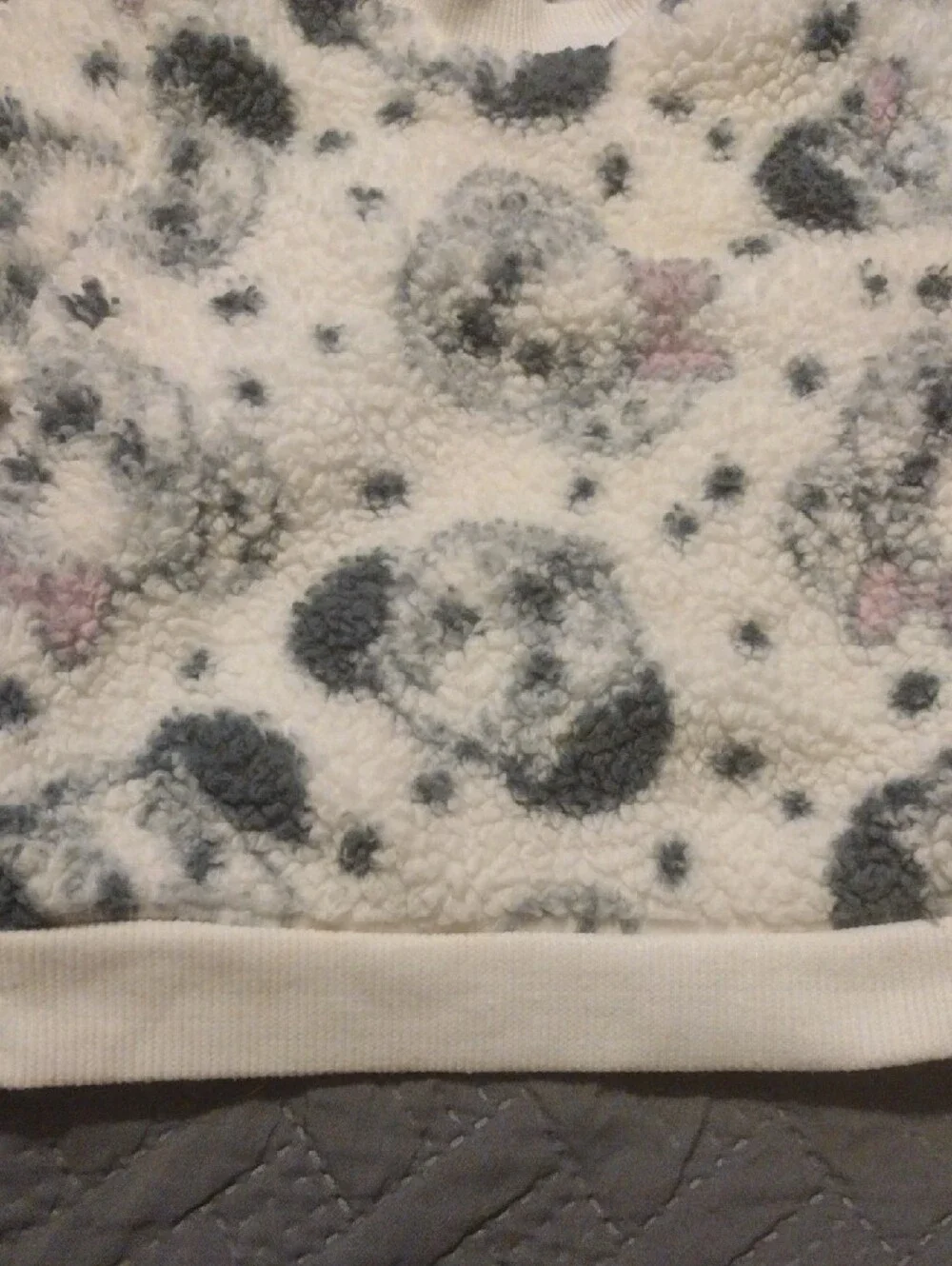 Cozy Cream Sherpa Baby Sweatshirt & Joggers Set with Spot/Dalmatian Dog Print